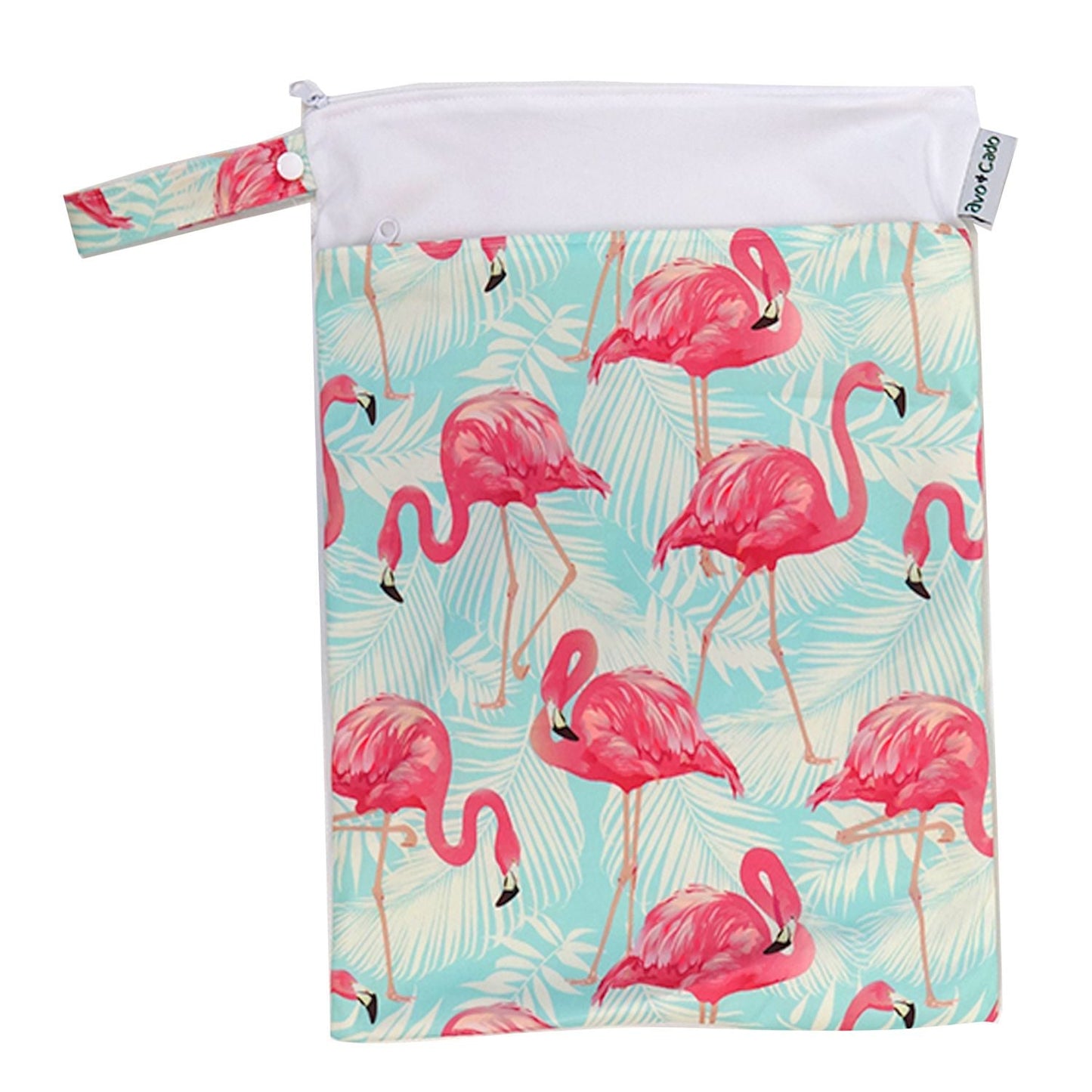 Avo and Cado - Medium Wet Bag - double zip-Accessories-Avo & Cado-Flamingos-The Nappy Market