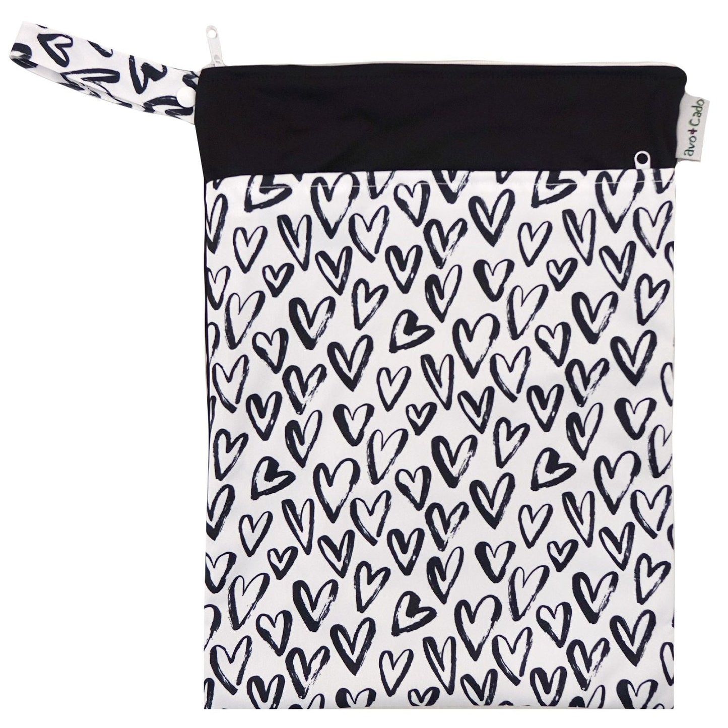 Avo and Cado - Medium Wet Bag - double zip-Accessories-Avo & Cado-Hearts-The Nappy Market