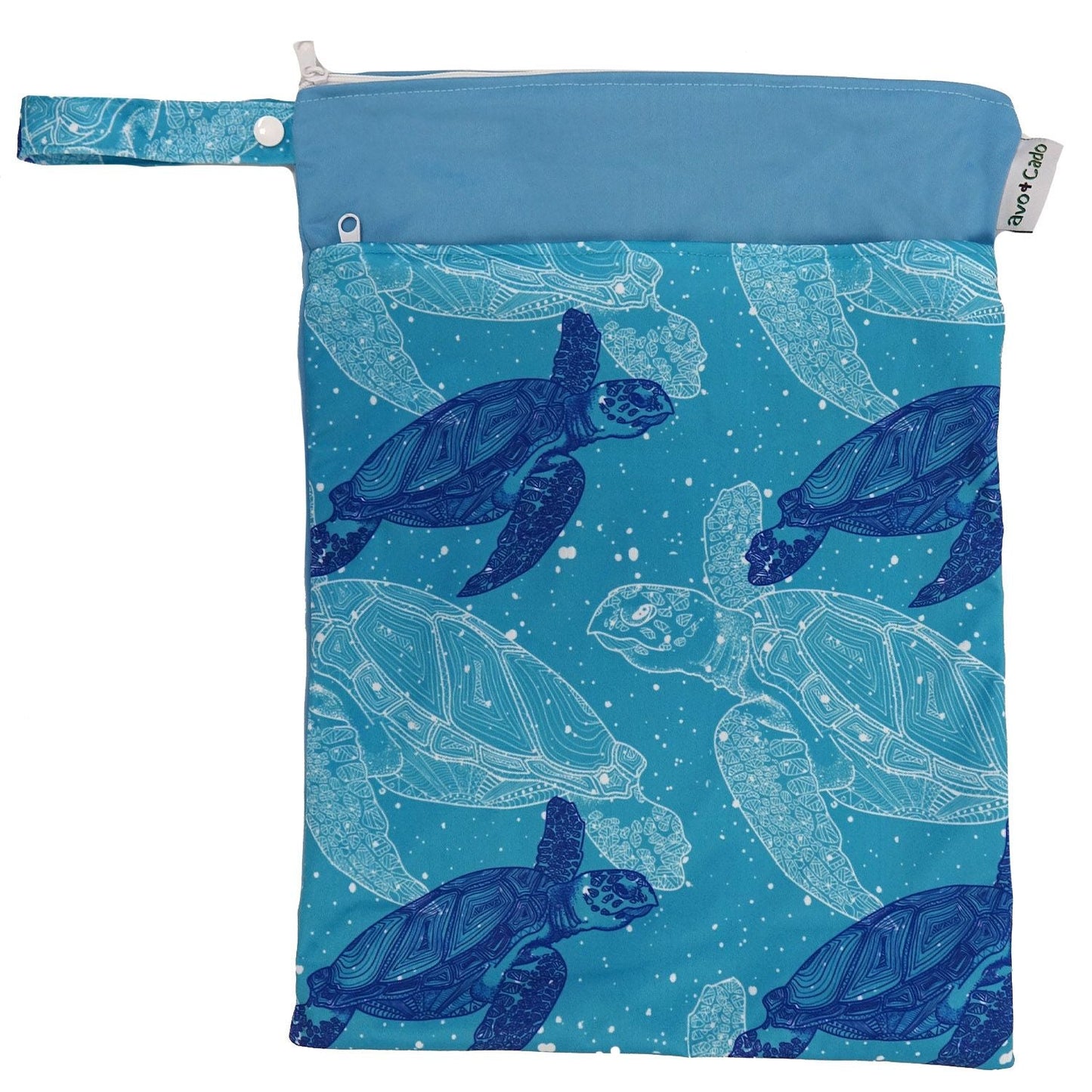 Avo and Cado - Medium Wet Bag - double zip-Accessories-Avo & Cado-Sea Turtles-The Nappy Market