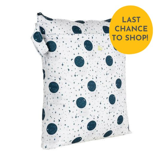 Baba + Boo Medium Wet Bag - double zip-Wet Bag-Baba & Boo-Moonlight-The Nappy Market