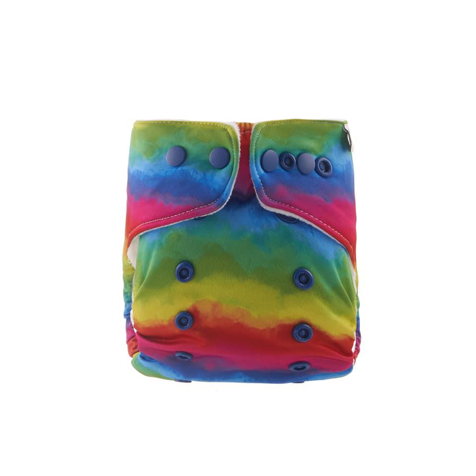 Bells Bumz Reusabelles Size 1 Newborn Roller-All in One Nappy-Bells Bumz-Rainbow Ripple-The Nappy Market