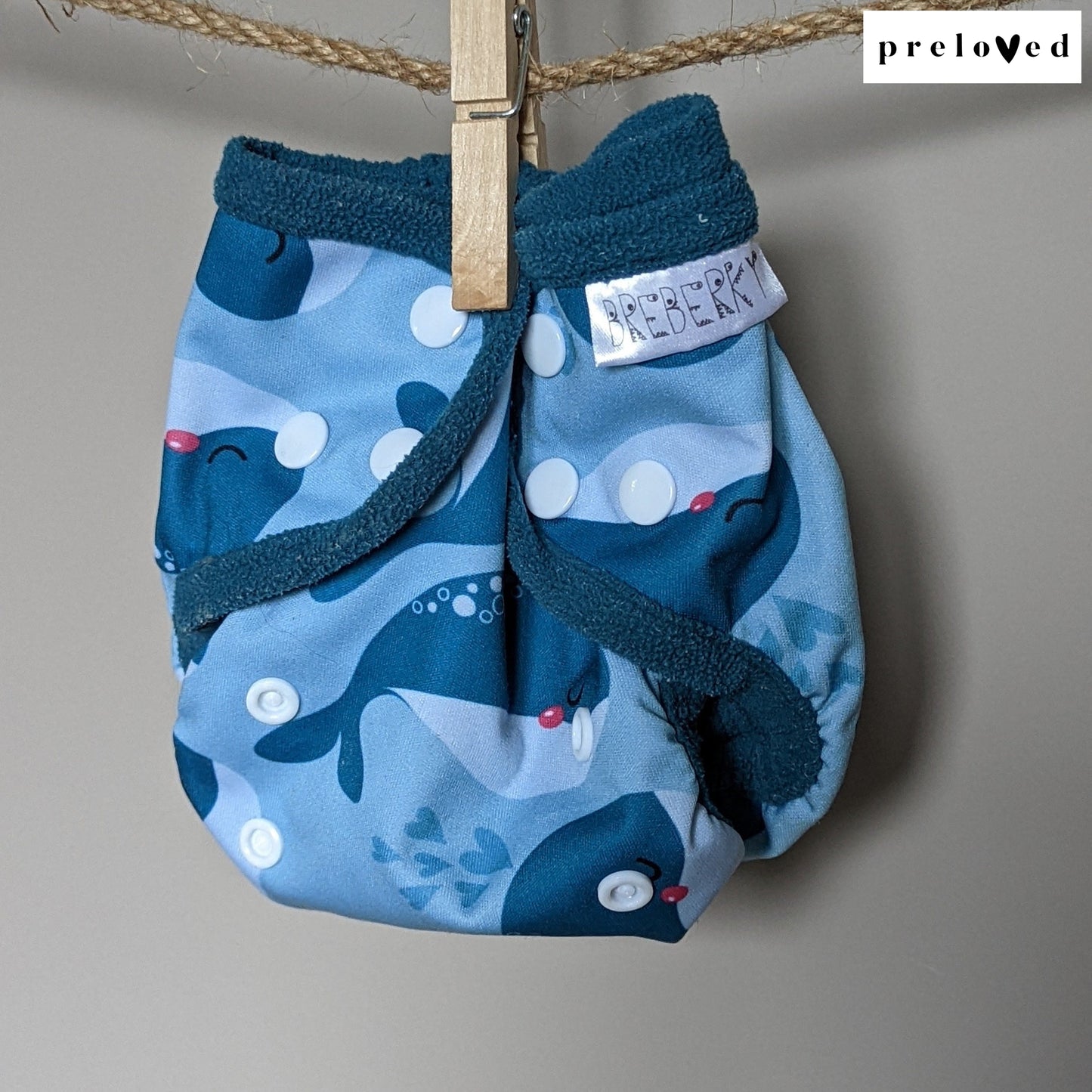 Breberky Nappy Wrap-Wrap-Breberky-Whales-The Nappy Market