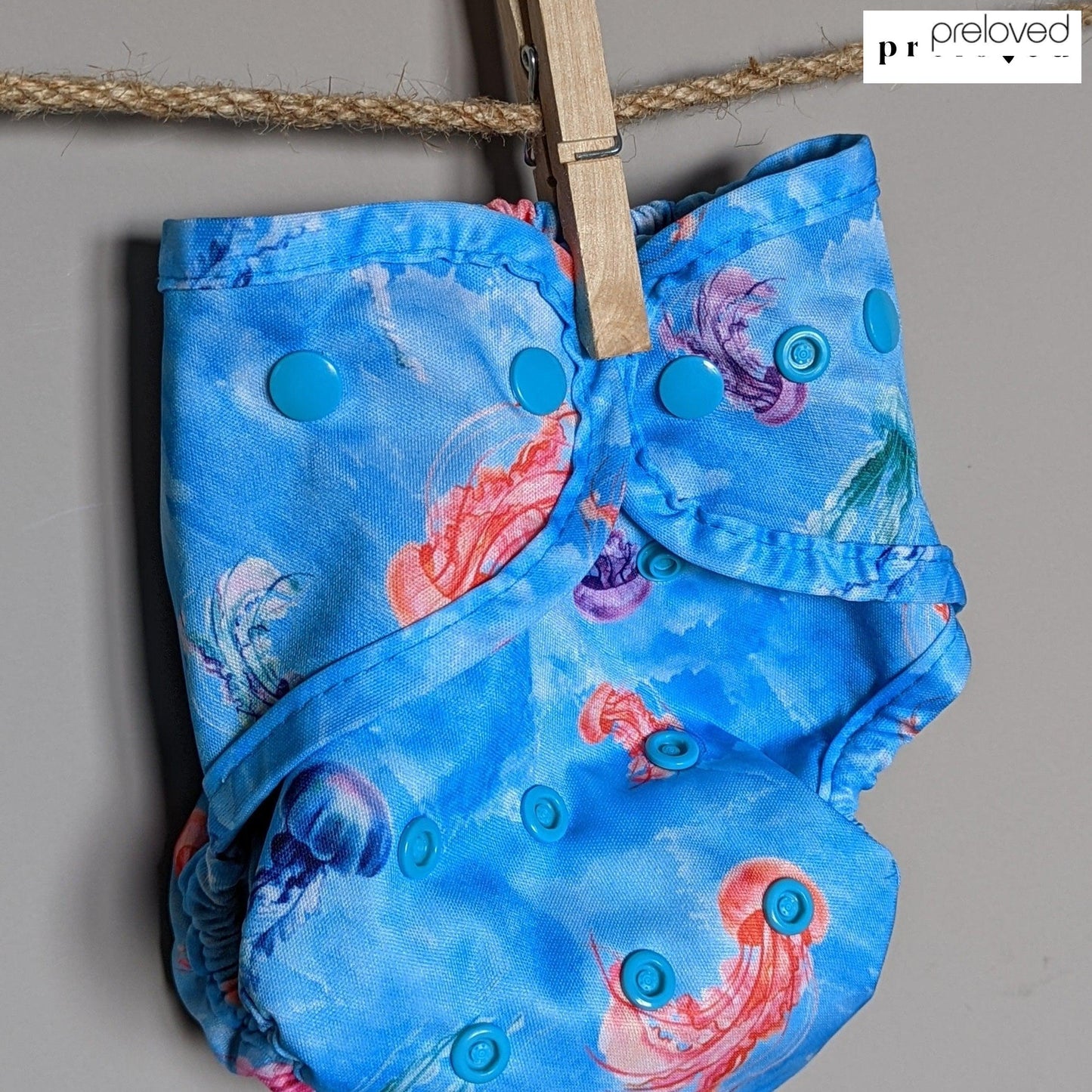 Buttons Double Gusset Wrap-Wrap-Buttons-Jellyfish-The Nappy Market