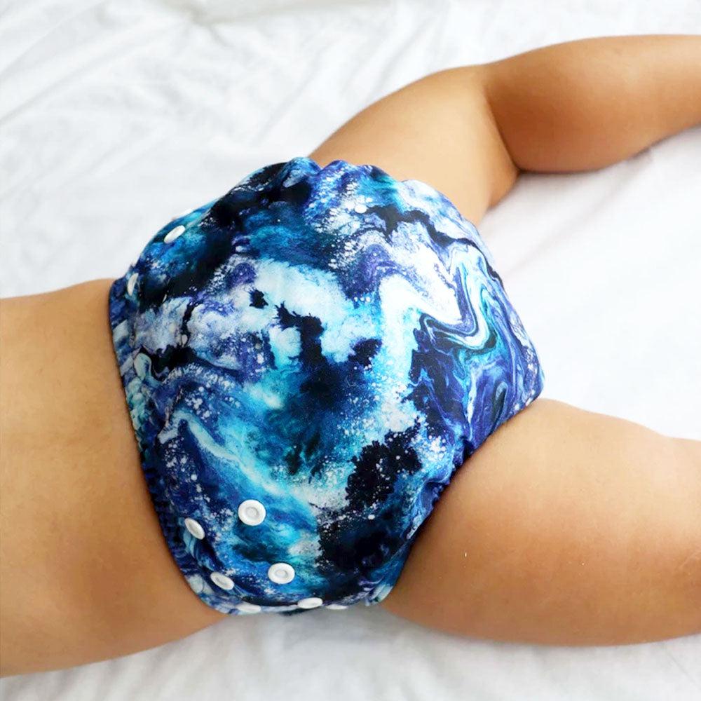 Earthside Eco Bums Side Snapping Nappy Western Waters-The Nappy Market-The Nappy Market