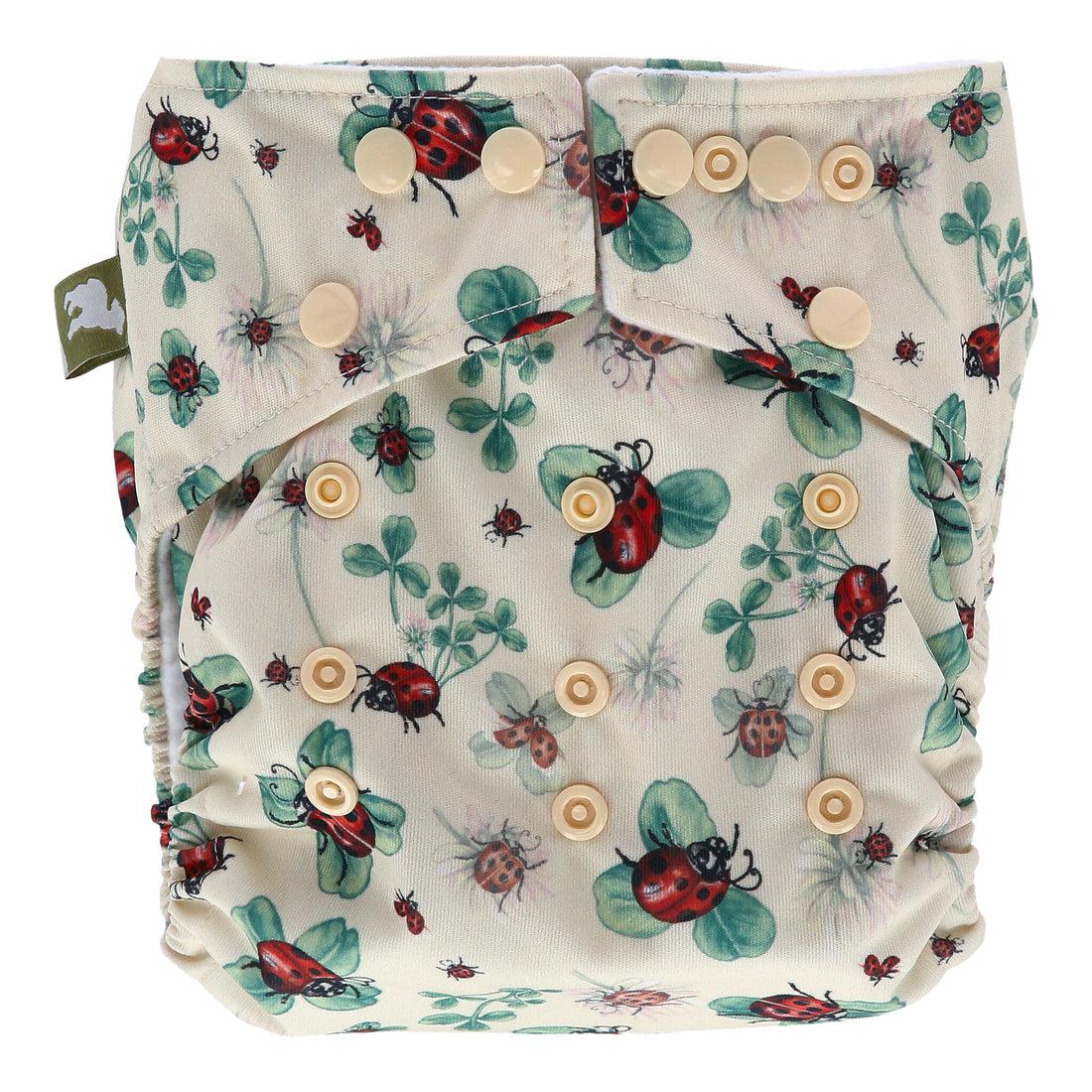 Little Lamb ONE SIZE Pocket Nappy-Pocket Nappy-Little Lamb-Ladybug Lullaby-The Nappy Market