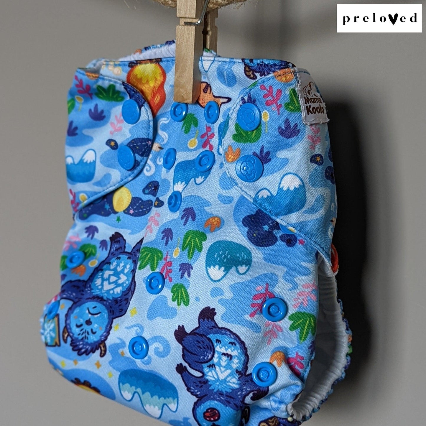 Moma Koala Pocket Nappies-Pocket Nappy-Moma Koala-Monster in the Blue-The Nappy Market