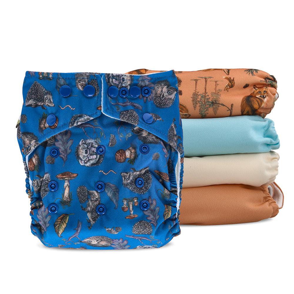 Little Lamb 5 Pack Pocket Nappy Set - One Size-Pocket Nappy-Little Lamb-Boy Mix Pattern-The Nappy Market