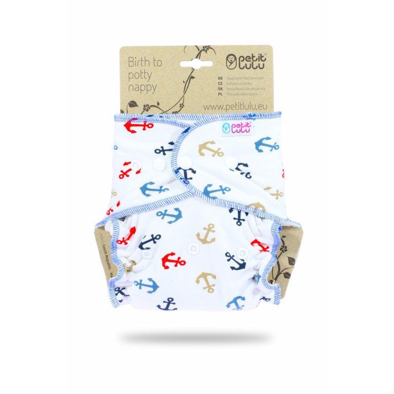 Petit Lulu All in One Nappy Anchors-Fitted Nappy-Petit Lulu-The Nappy Market