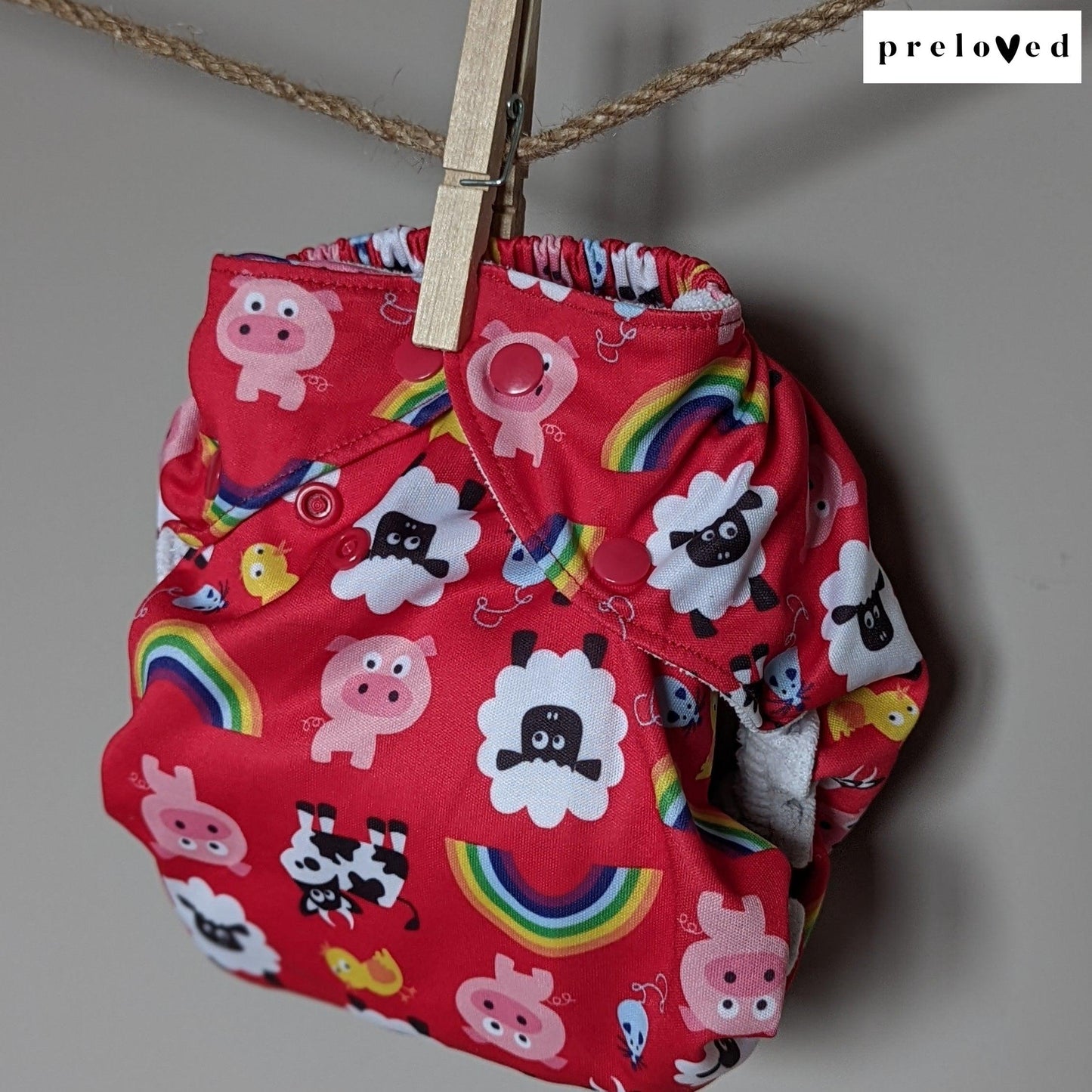 Real Easy Nappy - Large-Pocket Nappy-Real Easy-Farm animals-The Nappy Market