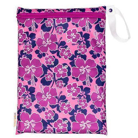 Smart Bottoms On-The-Go Medium Wet Bag-Wet Bag-Smart Bottoms-Pink Hibiscus-The Nappy Market
