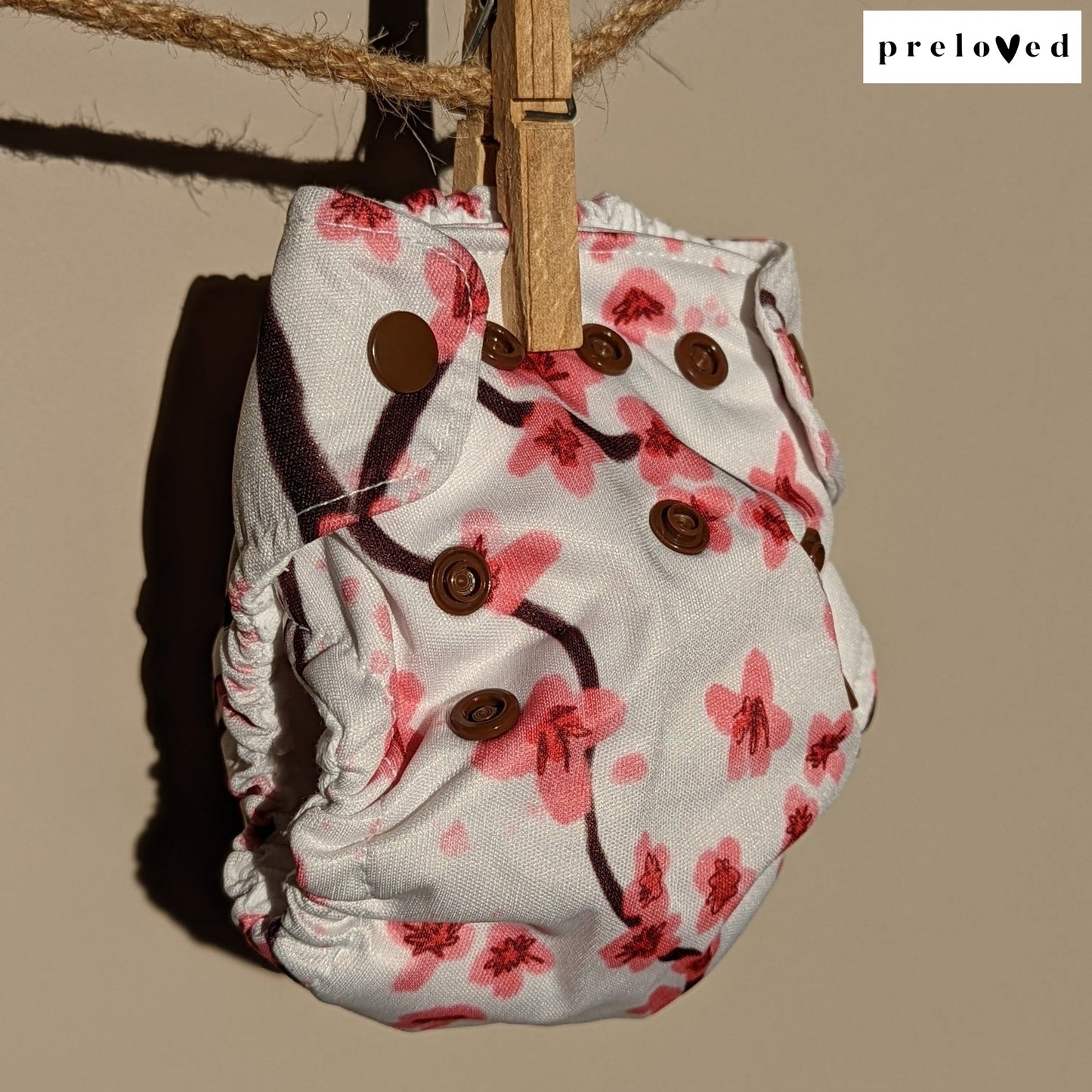 Thirsties Natural All in One Nappy - Newborn-All In One Nappy-Thirsties-Floral-The Nappy Market