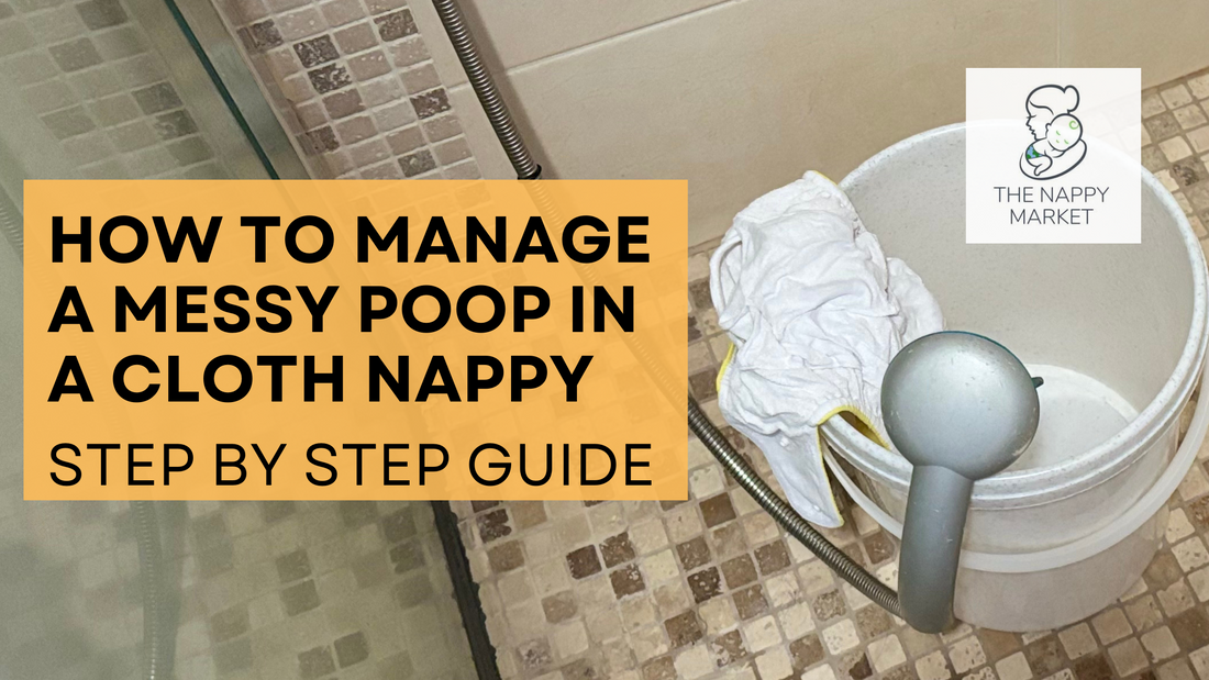 How to deal with a messy poop in a cloth nappy 