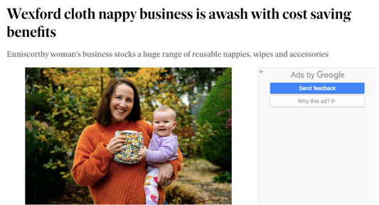 The Nappy Market features in the Irish Independent