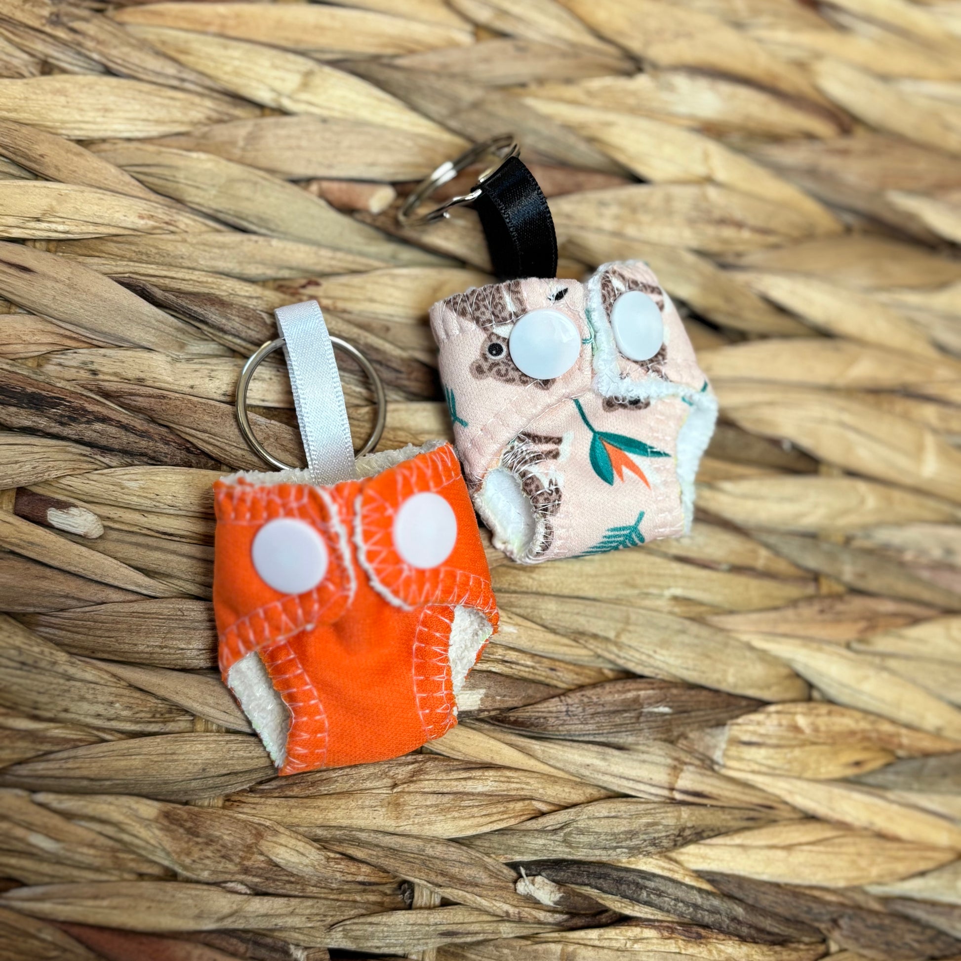 Tiny Diaper Keyring - Handmade in Ireland-Accessories-The Nappy Market-The Nappy Market