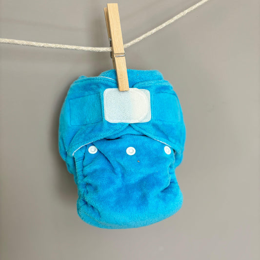 Thirsties Cotton Fitted Nappy Size 2-Fitted Nappy-Thirsties-Sky Blue-The Nappy Market