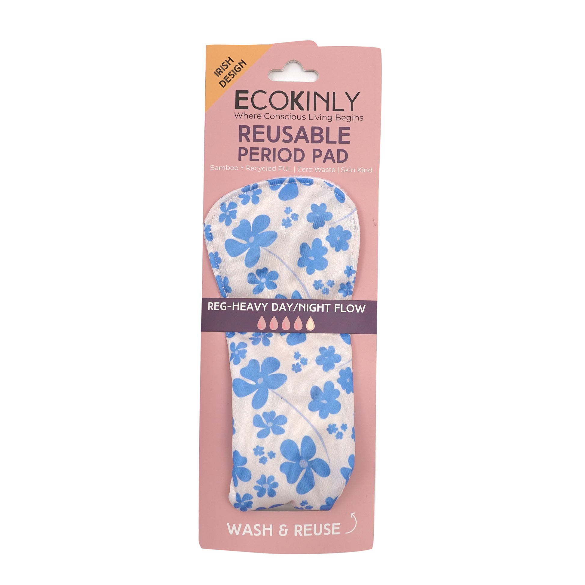 Ecokinly Period Pad - Day or Night-Cloth Sanitary Pads-Ecokinly-The Nappy Market