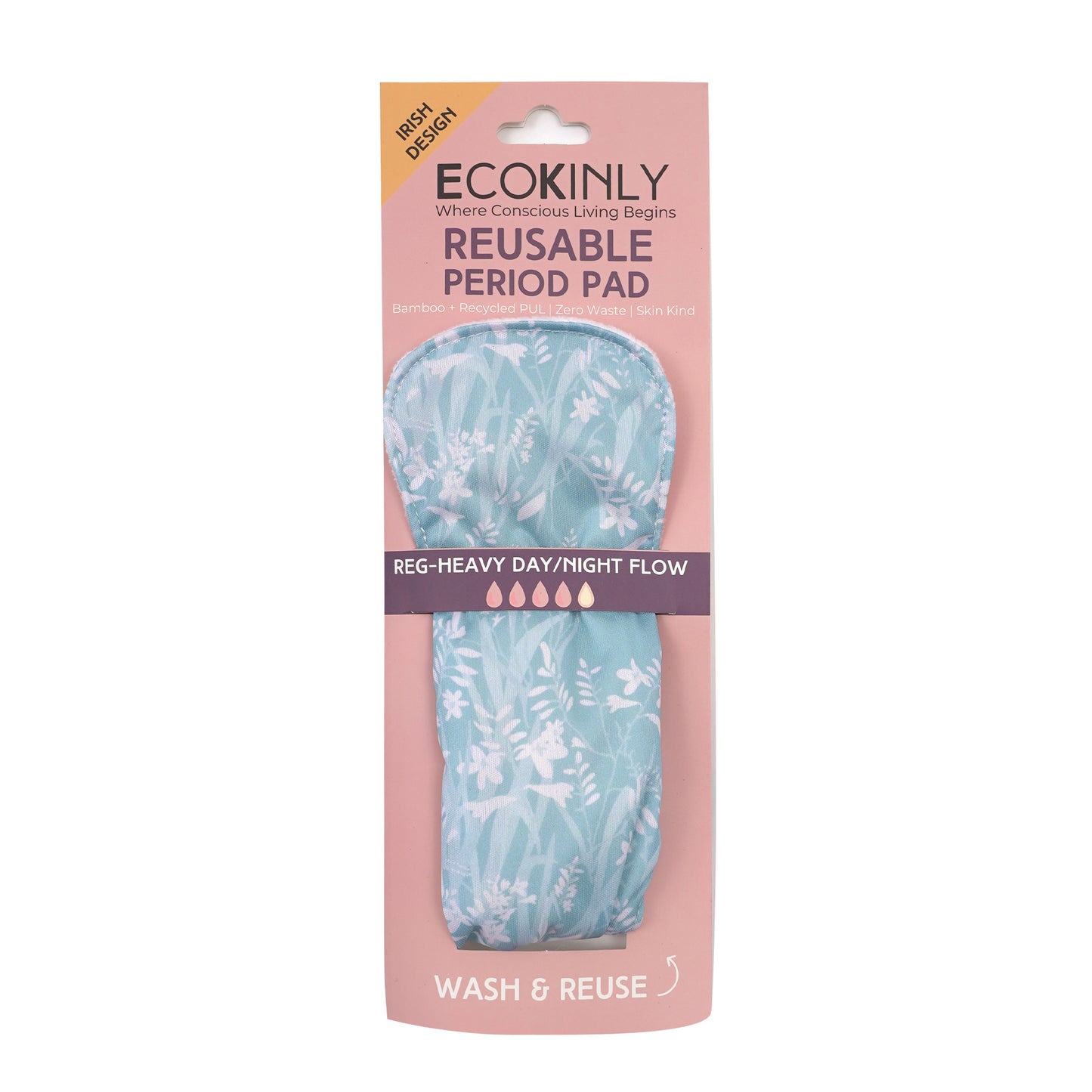 Ecokinly Period Pad - Day or Night-Cloth Sanitary Pads-Ecokinly-The Nappy Market