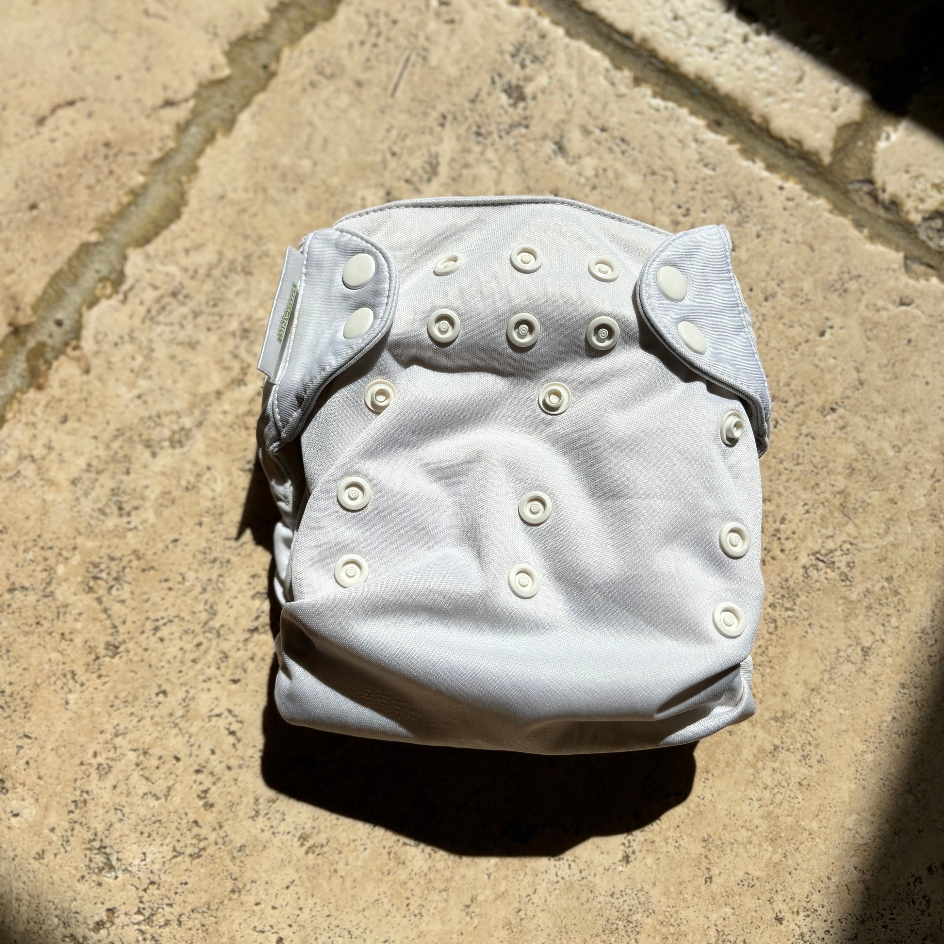 Bum Genius Elemental AIO Organic Cotton Cloth Nappy-All In One Nappy-BumGenius-White-The Nappy Market