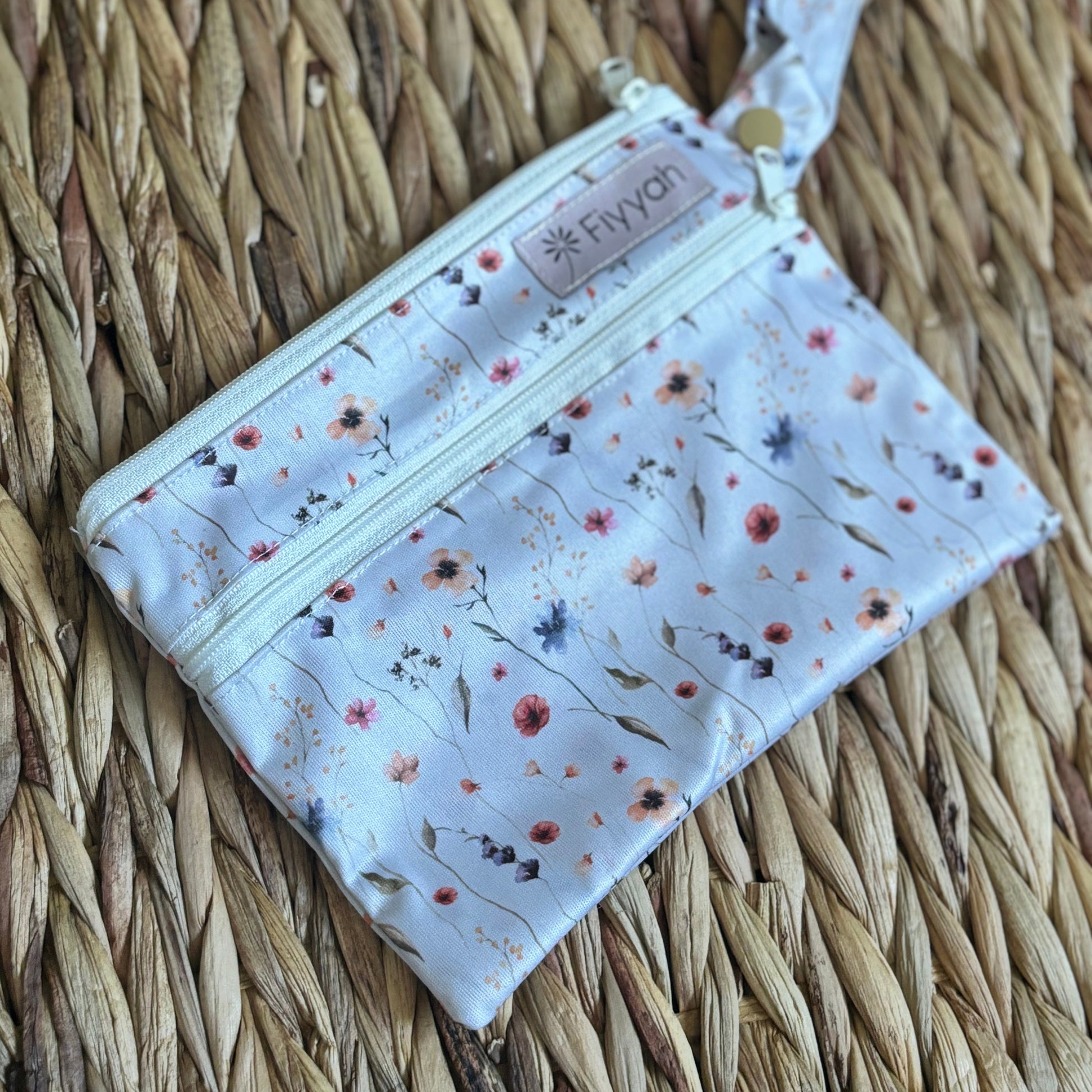 Fiyyah Mini Wet Bag - Double Zip-Wet Bag-Fiyyah-Dusky Flora-The Nappy Market