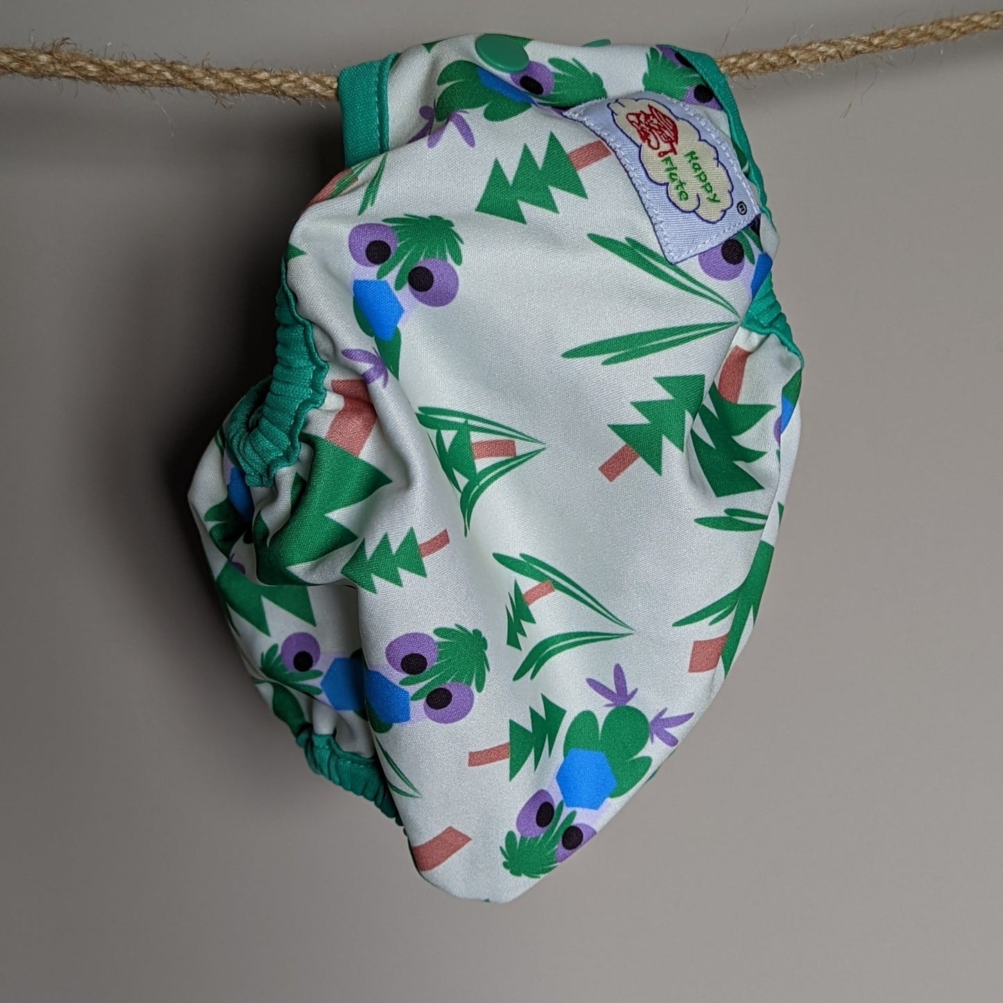 Happy Flute Newborn Nappy Wrap-Wrap-Happy Flute-Dark Green-The Nappy Market