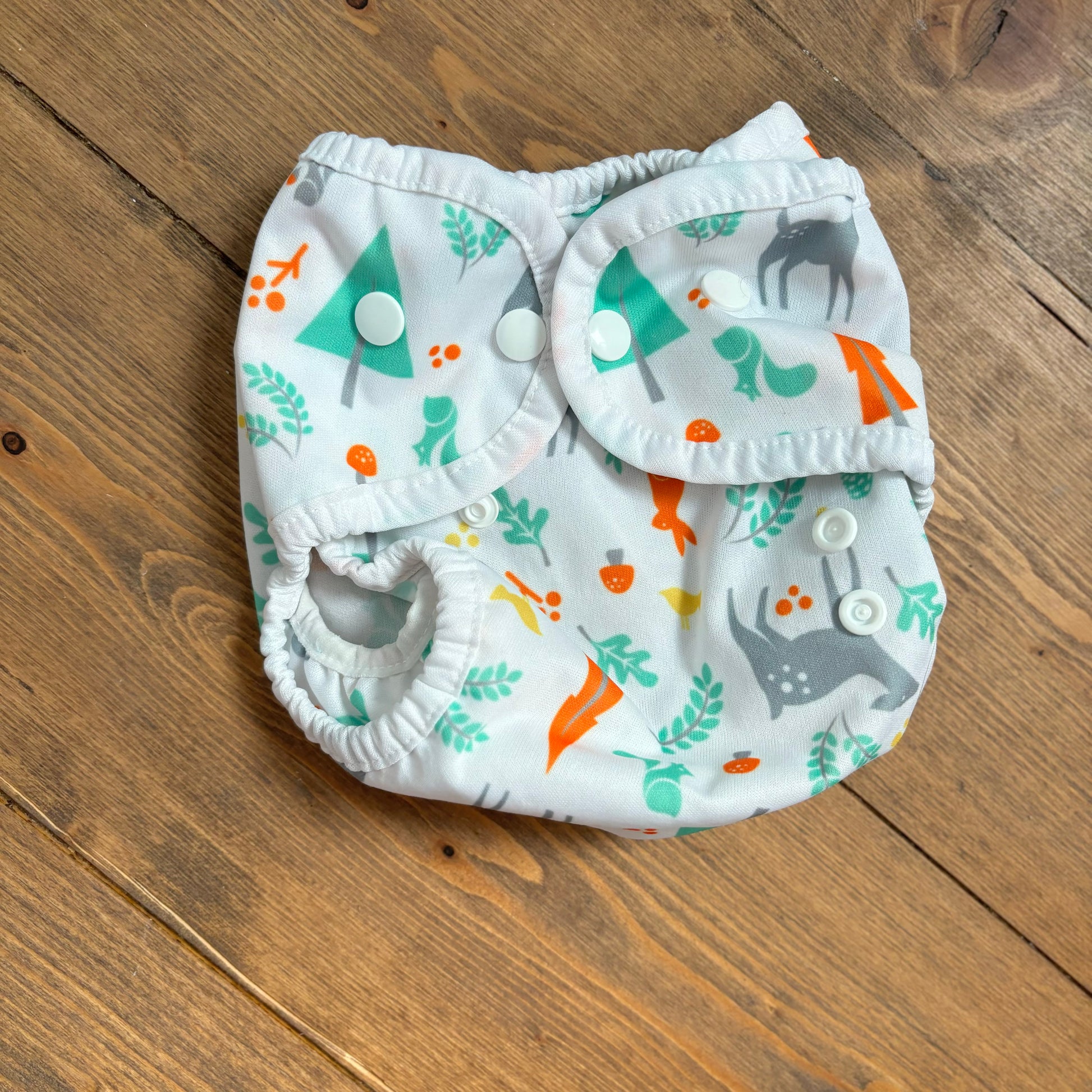 Thirsties Duo Wrap Size 1 Snap Close-Wrap-Thirsties-Woodland-The Nappy Market