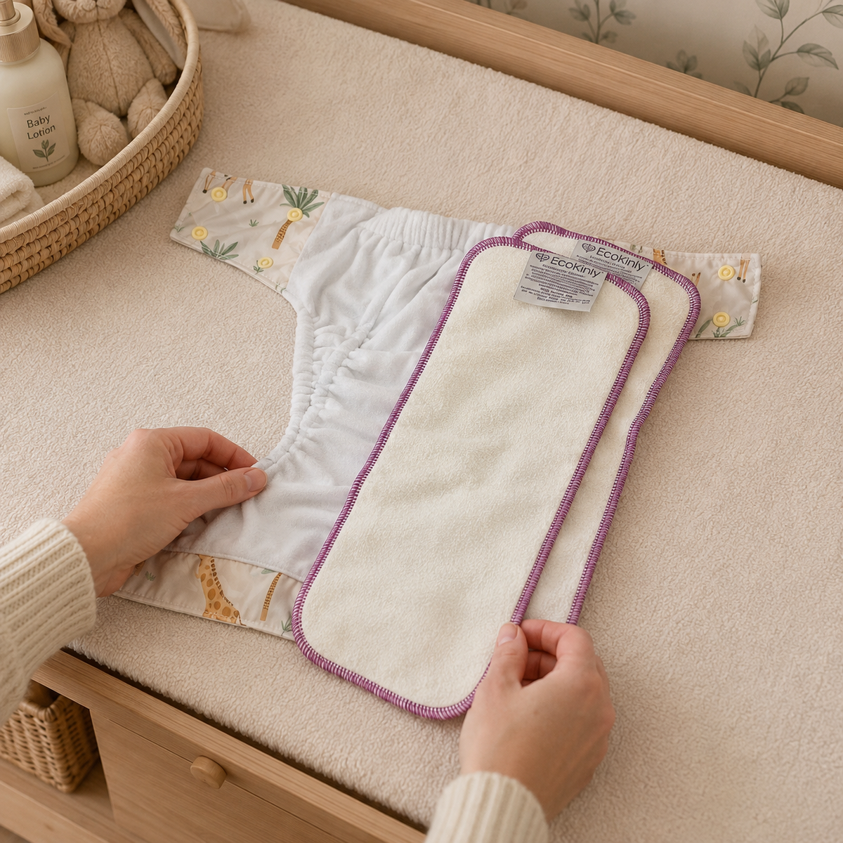 EcoKinly Cotton Bamboo Pocket Cloth Nappy-Pocket Nappy-Ecokinly-Riverside-The Nappy Market