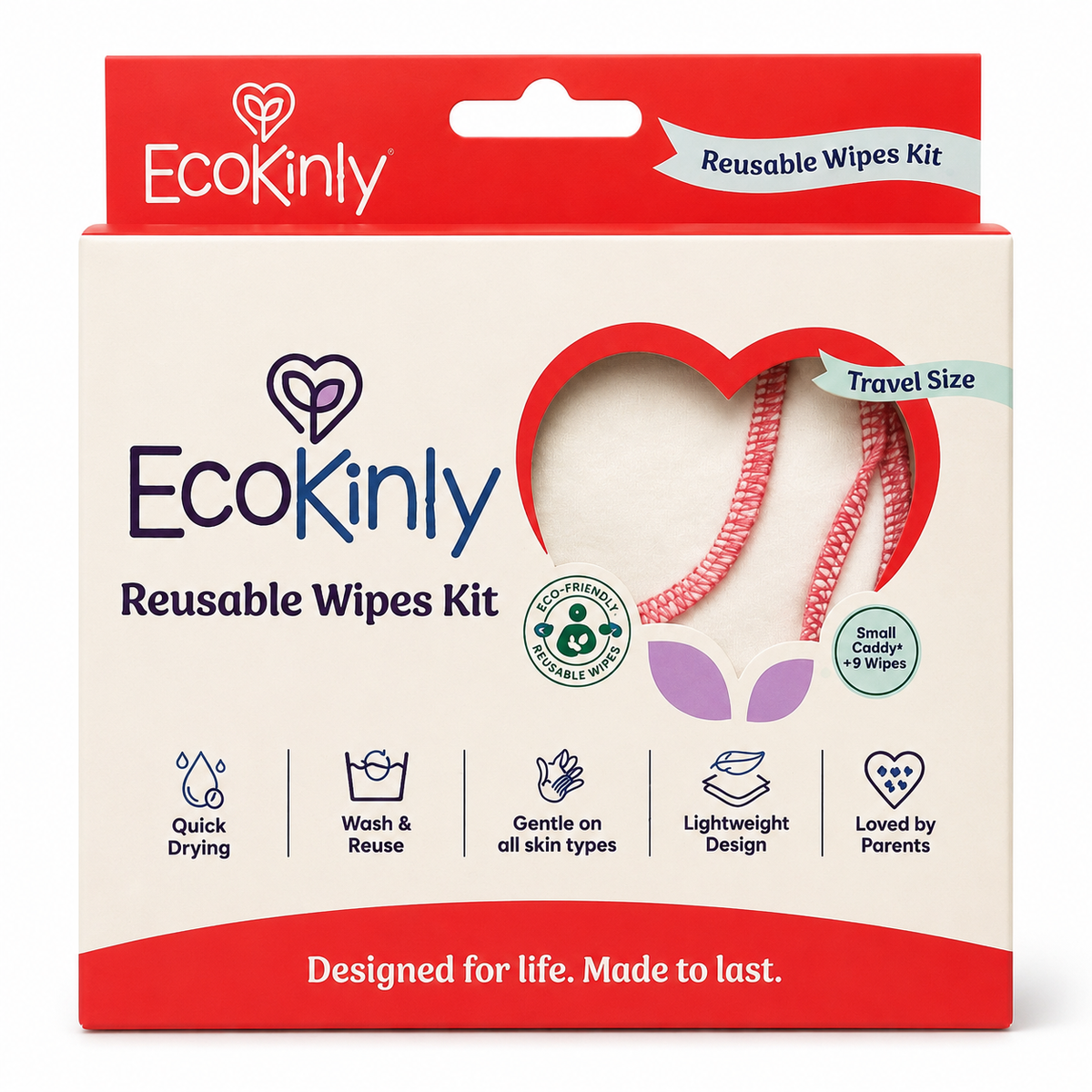 EcoKinly Reusable Wipes Kit-Accessories-Ecokinly-Travel-Forest-The Nappy Market