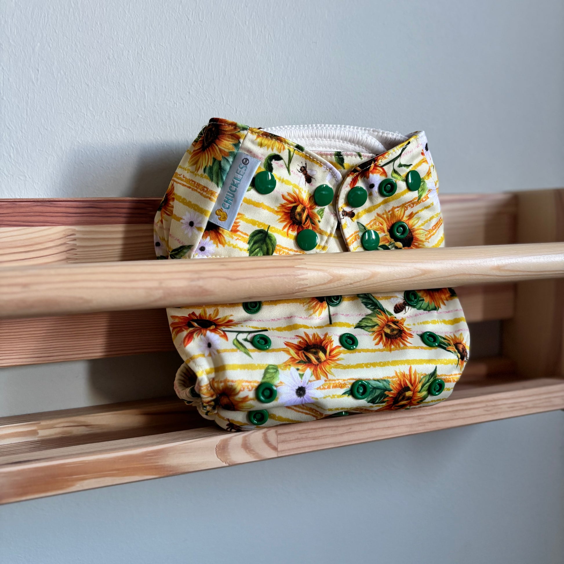 Chuckles Prima 2.0 Snap in Two Cloth Nappy-All in Two Nappy-Chuckles-Luscious Leaves-The Nappy Market