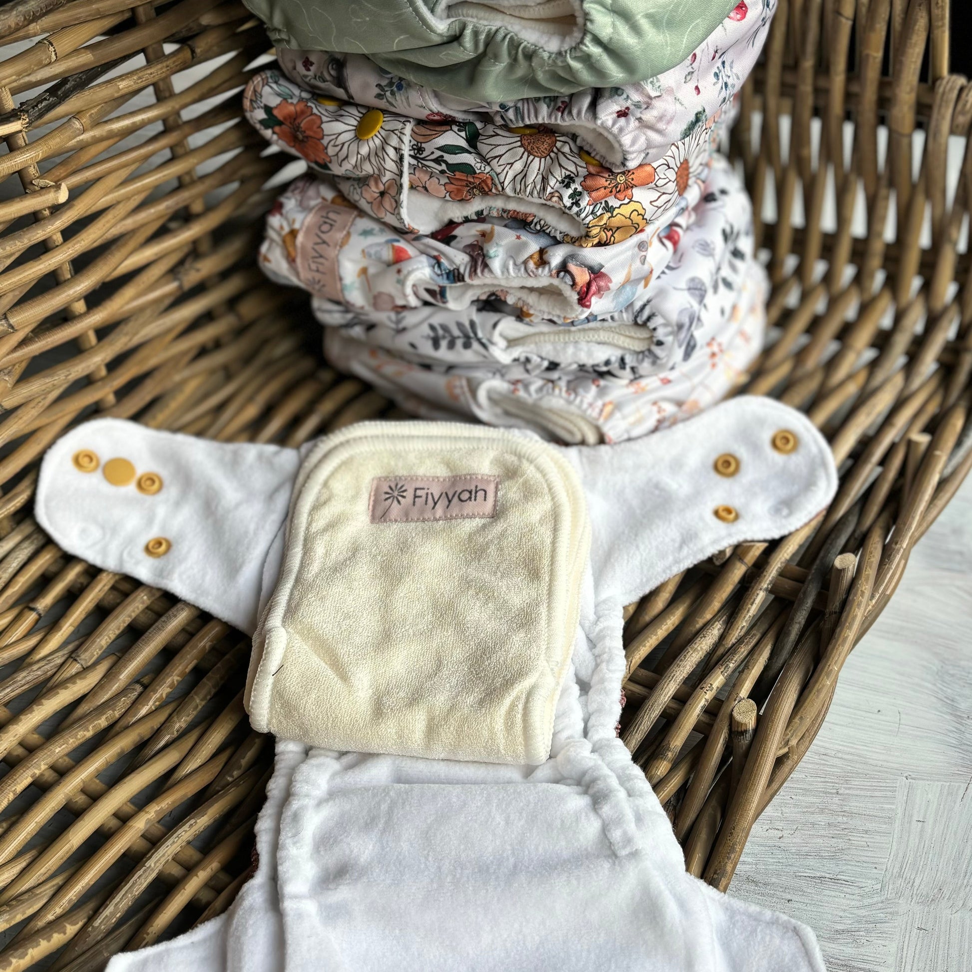 Fiyyah Newborn Pokkit Pocket Nappy-Pocket Nappy-Fiyyah-Daisy-The Nappy Market