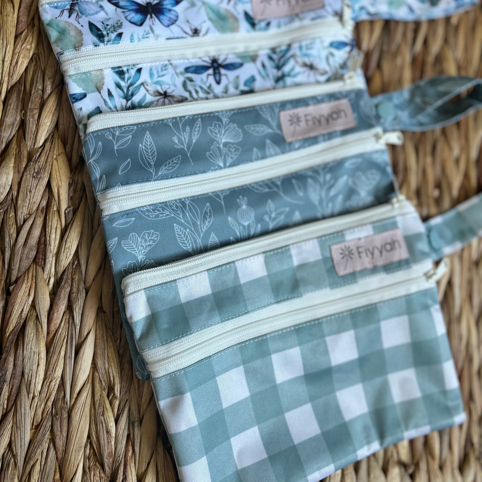Fiyyah Mini Wet Bag - Double Zip-Wet Bag-Fiyyah-Dusky Flora-The Nappy Market