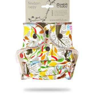 Petit Lulu Newborn Fitted Nappy-Fitted Nappy-Petit Lulu-Autumn Hedgies-The Nappy Market