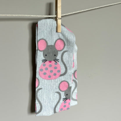 Fleece Nappy Liners-Accessories-Unbranded-Pink Mouse-The Nappy Market