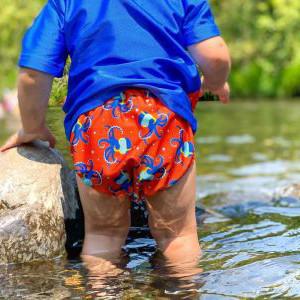 Smart Bottoms Lil Swimmers Swim Nappy - Small 8-16lbs-Swim Nappy-Smart Bottoms-Aqua Floral-The Nappy Market