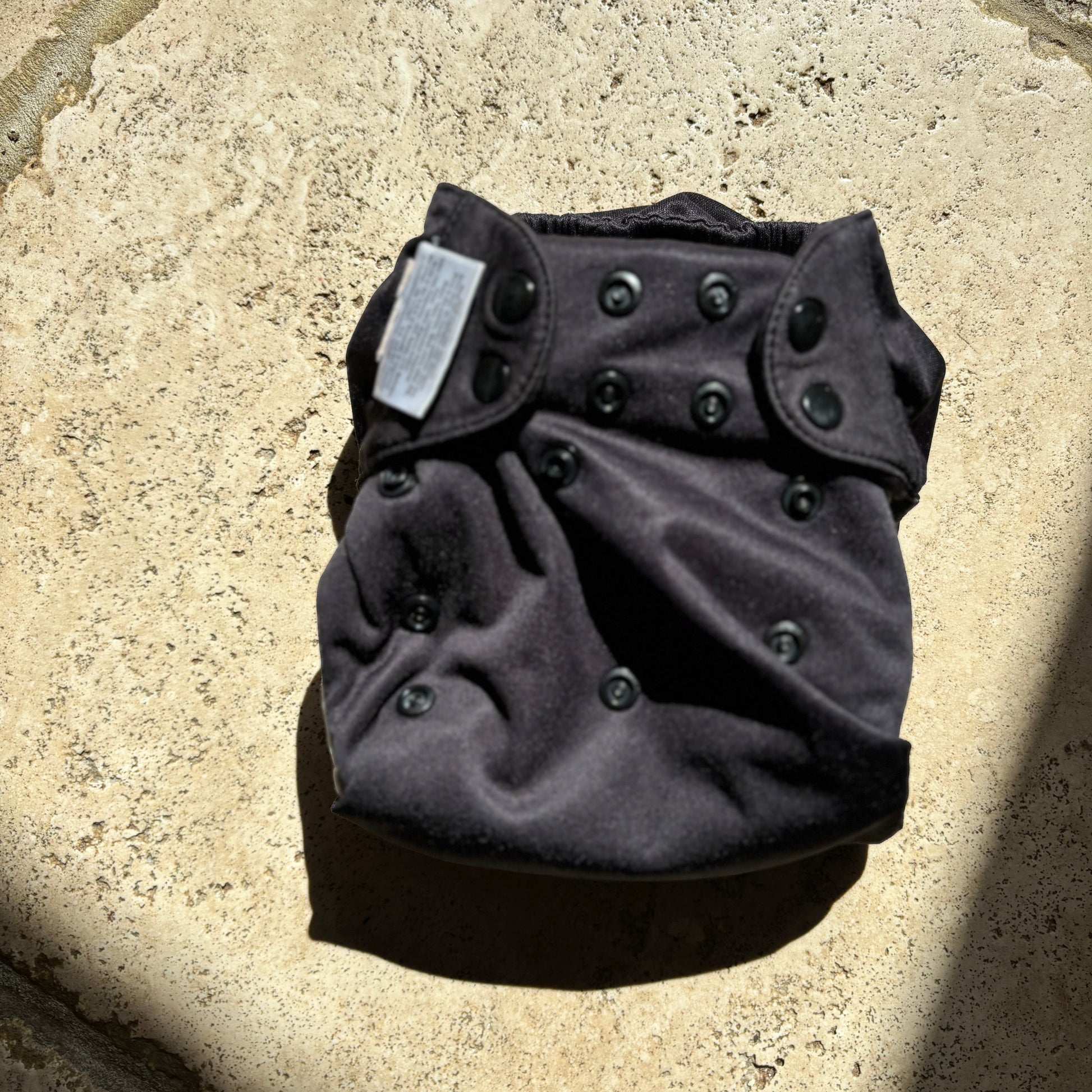 Bum Genius Elemental AIO Organic Cotton Cloth Nappy-All In One Nappy-BumGenius-Black-The Nappy Market