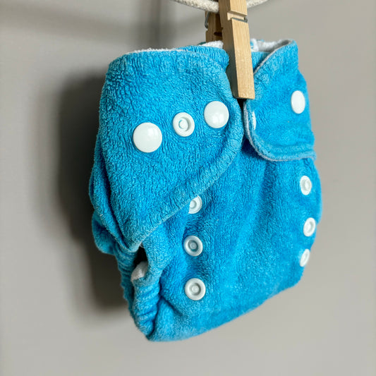 Thirsties Cotton Fitted Nappy Size 1-Fitted Nappy-Thirsties-Sky Blue-The Nappy Market