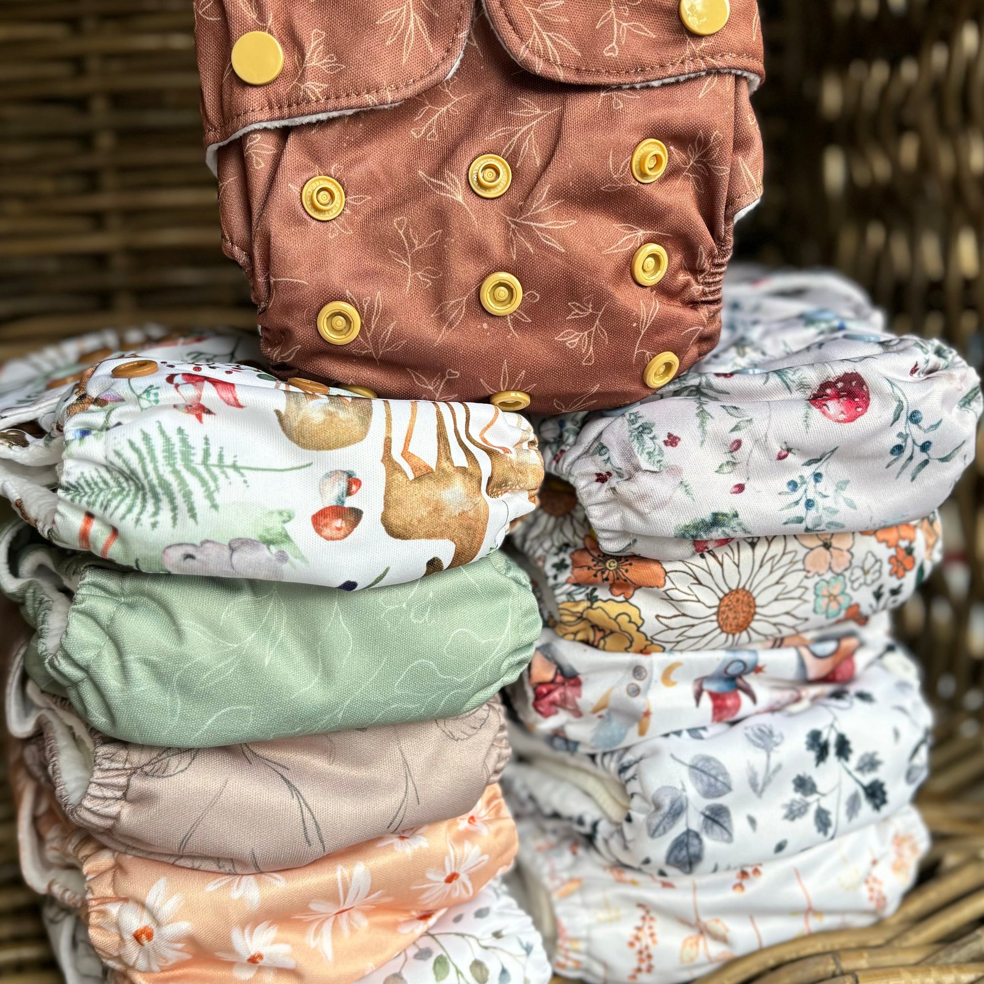 Fiyyah Newborn Pokkit Pocket Nappy-Pocket Nappy-Fiyyah-Daisy-The Nappy Market