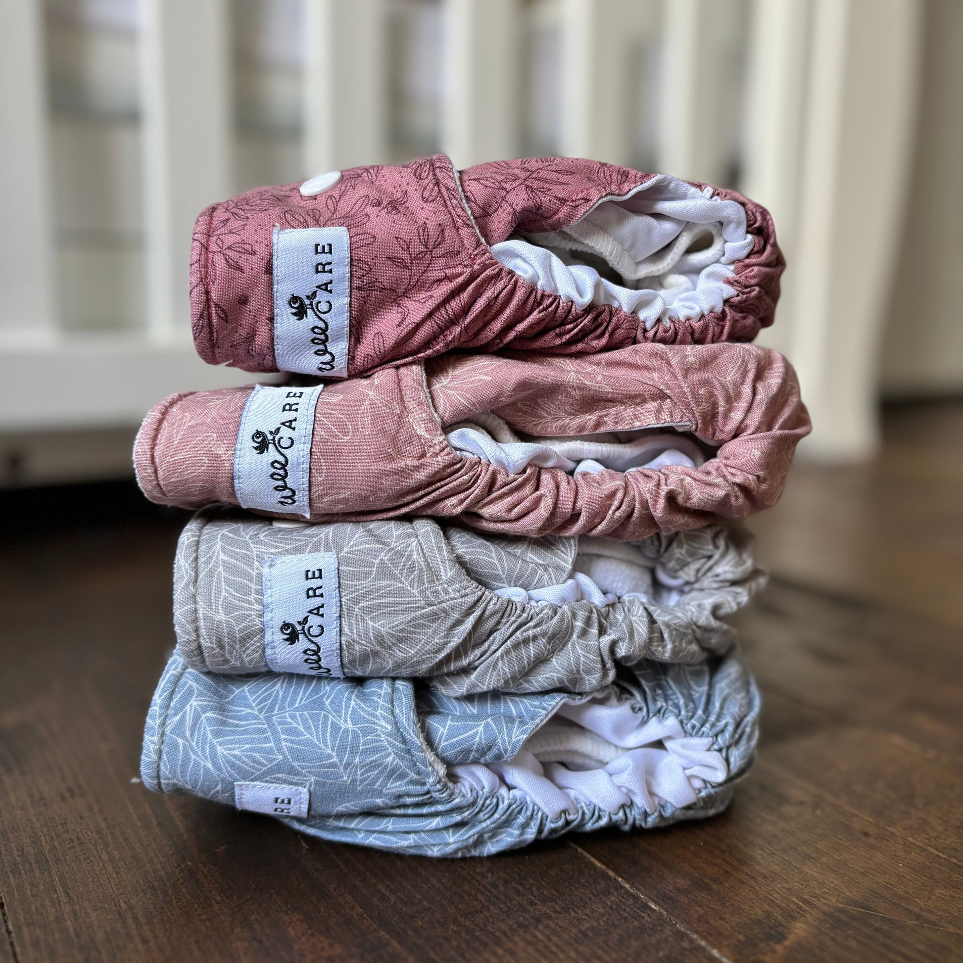 WeeCare Easy Nappy Newborn or One Size-All in Two Nappy-WeeCare-Small (Newborn)-Bordeux-The Nappy Market