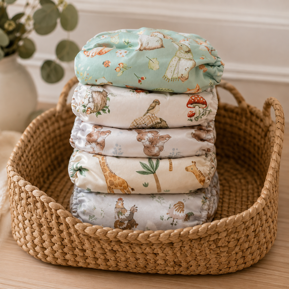 EcoKinly Cotton Bamboo Pocket Cloth Nappy-Pocket Nappy-Ecokinly-5 Pack Bundle-The Nappy Market