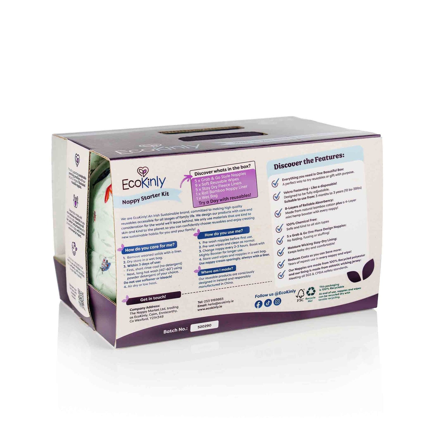 EcoKinly Starter Kit 3 months - 3 years-Bundle-Ecokinly-Downstream-1-2 days (1 Kit)-The Nappy Market