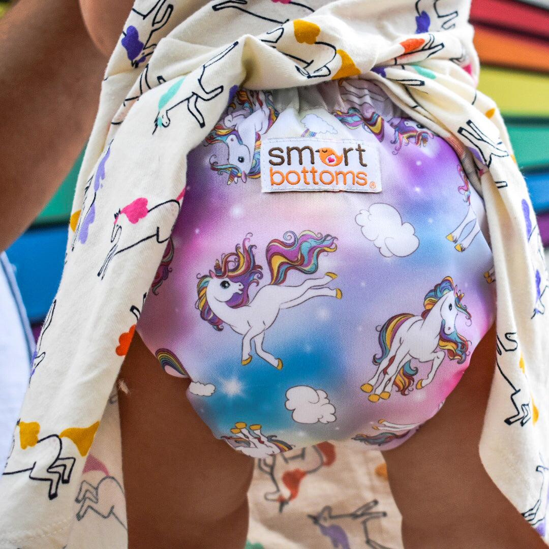 Smart Bottoms - Dream Diaper 2.0 - All in One Organic Cloth Nappy-Snap in with Pocket-Smart Bottoms-Abyss-The Nappy Market