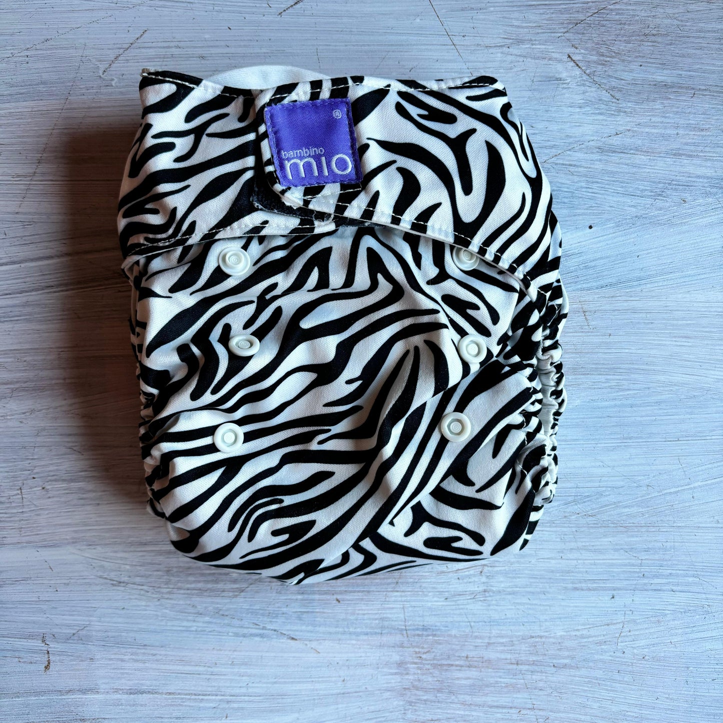 Bambino Mio Solo All in One Nappy-All In One Nappy-Bambio Mio-Blue Zebra-The Nappy Market