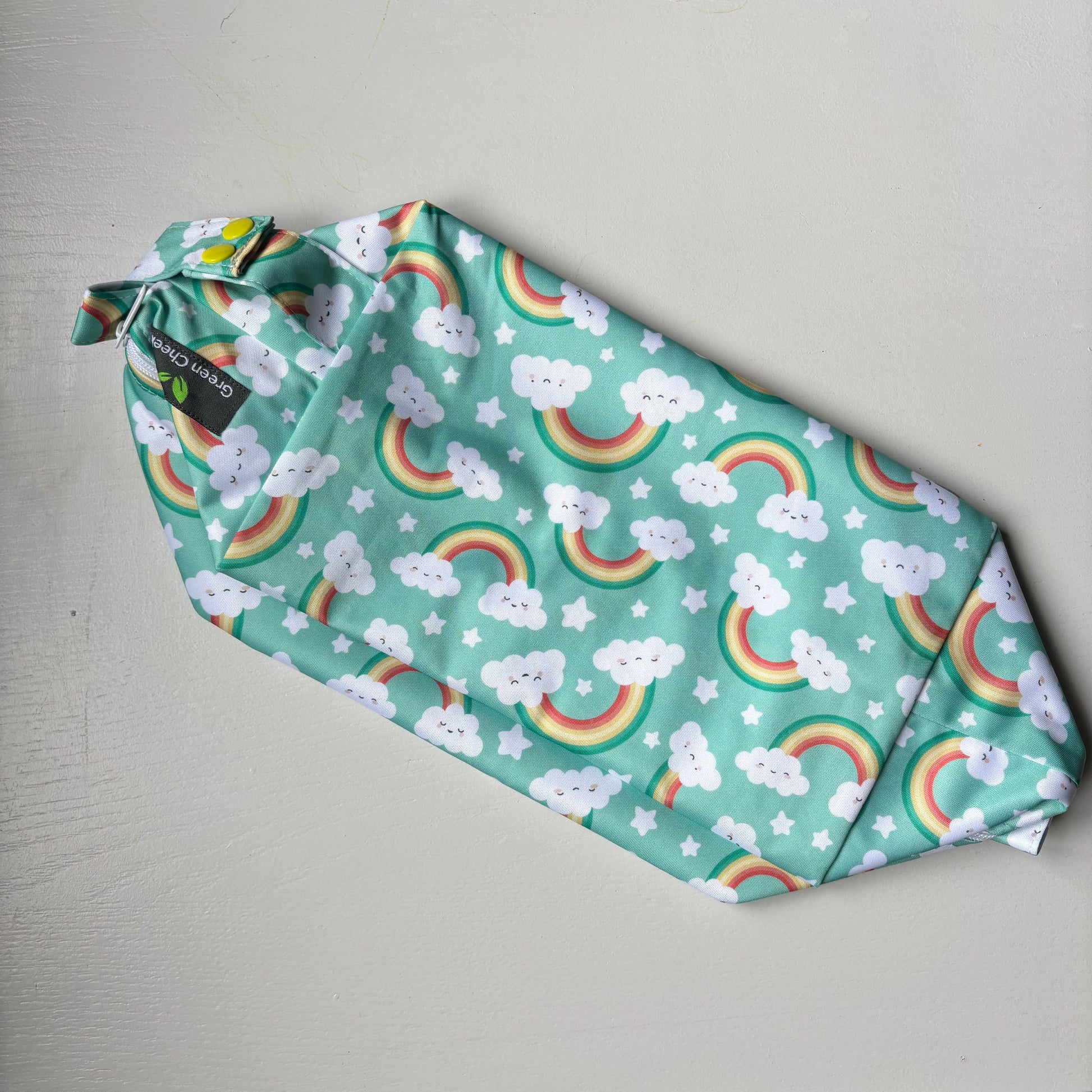 Green Cheeks Large Nappy Wet Bag Pod-Wet Bag-Green Cheeks-Happy Rainbow-The Nappy Market