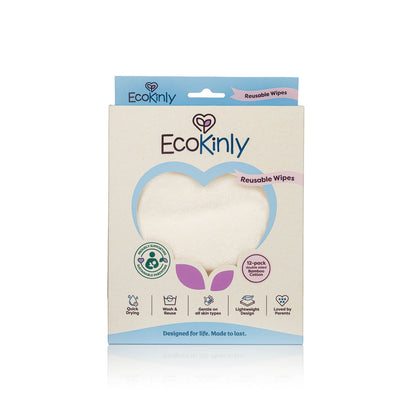 EcoKinly Reusables Wipes - 12 Pack-Accessories-Ecokinly-Sea-The Nappy Market