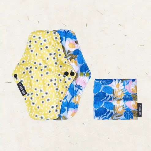 Eco Mini Regular Cloth Pad Set with Wrapper Bag - Day / Medium Flow-Cloth Sanitary Pads-Eco Mini-Melody-The Nappy Market