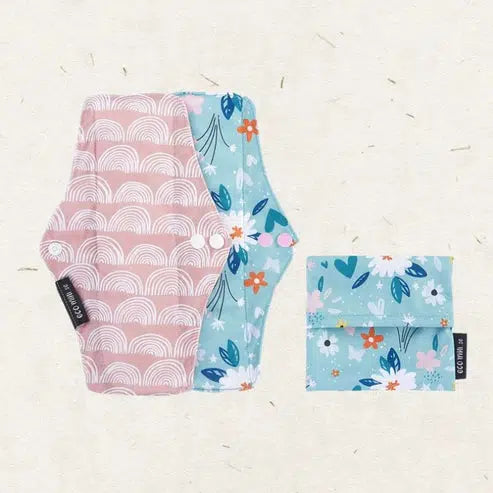 Eco Mini Regular Cloth Pad Set with Wrapper Bag - Day / Medium Flow-Cloth Sanitary Pads-Eco Mini-Susan-The Nappy Market