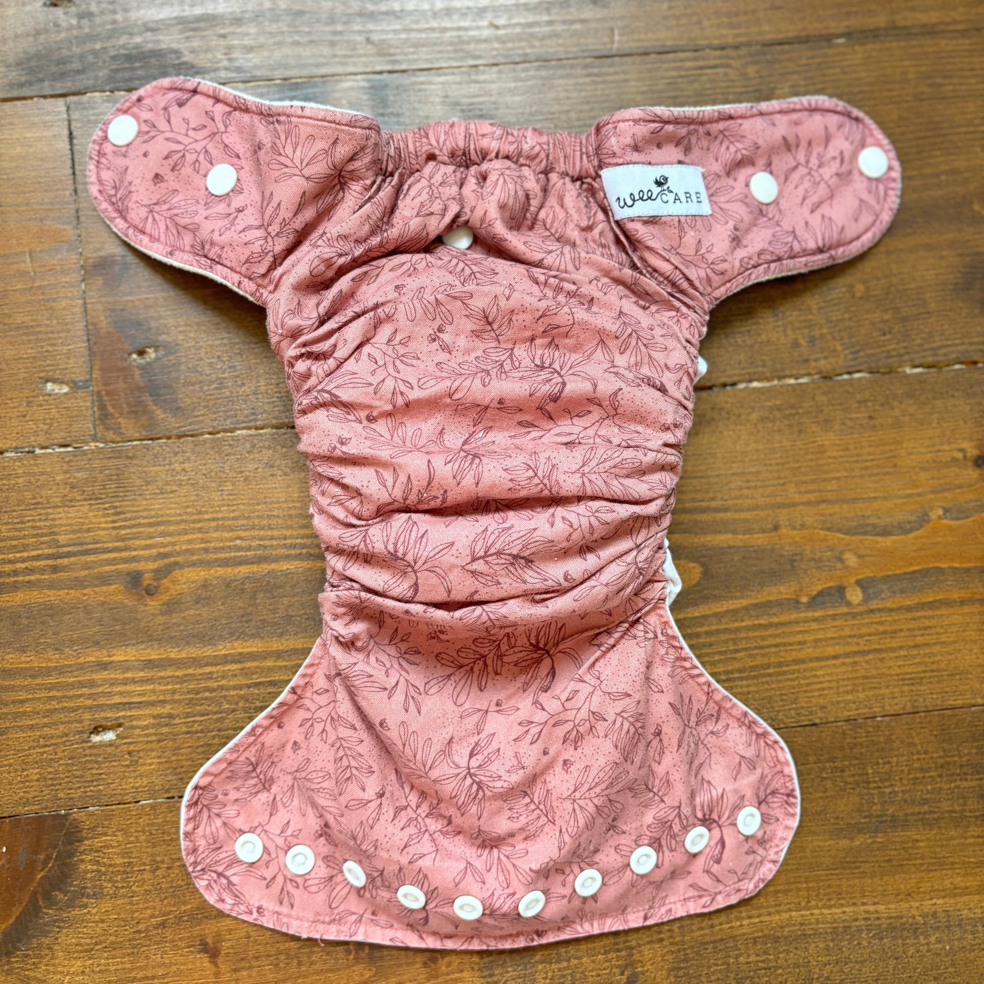 WeeCare Easy Nappy Newborn or One Size-All in Two Nappy-WeeCare-Small (Newborn)-Bordeux-The Nappy Market