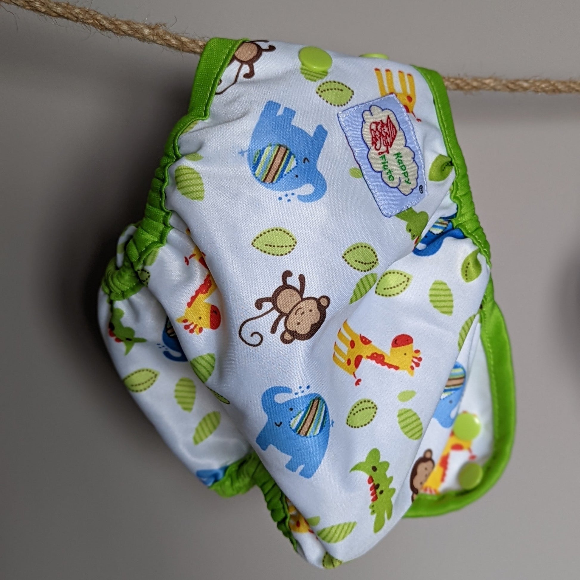 Happy Flute Newborn Nappy Wrap-Wrap-Happy Flute-Light Green-The Nappy Market
