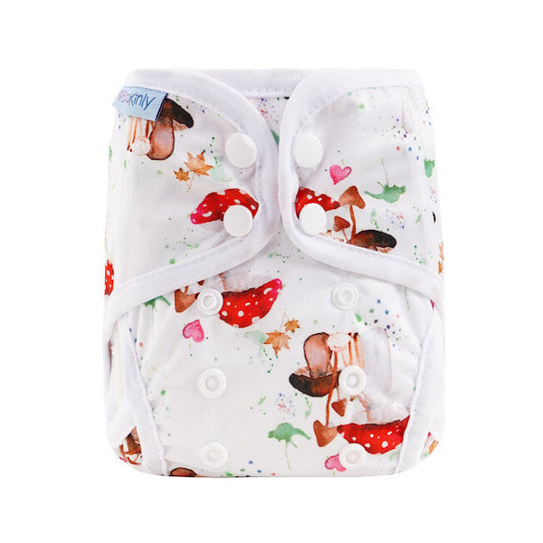 EcoKinly Newborn Reusable Nappy-All in Two Nappy-Ecokinly-Aster-The Nappy Market