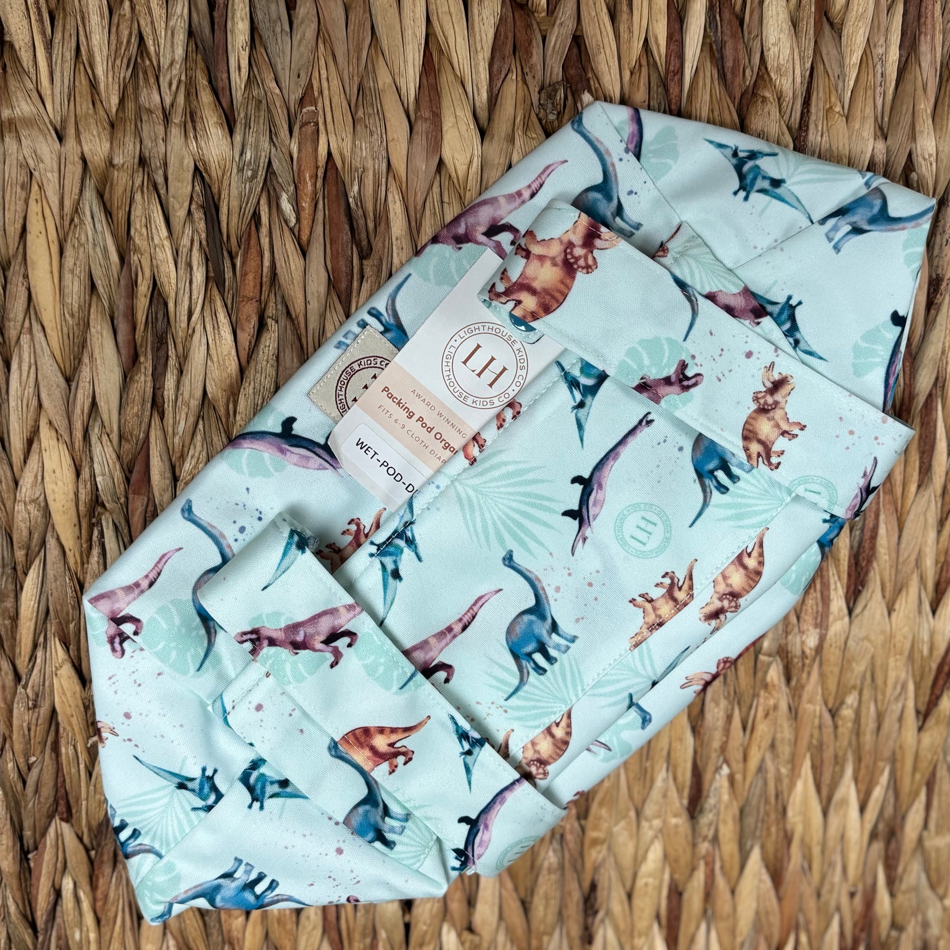 Lighthouse Kids Wet Bag Pod Large-Wet Bag-Lighthouse Kids Co-Dino Tropics-The Nappy Market