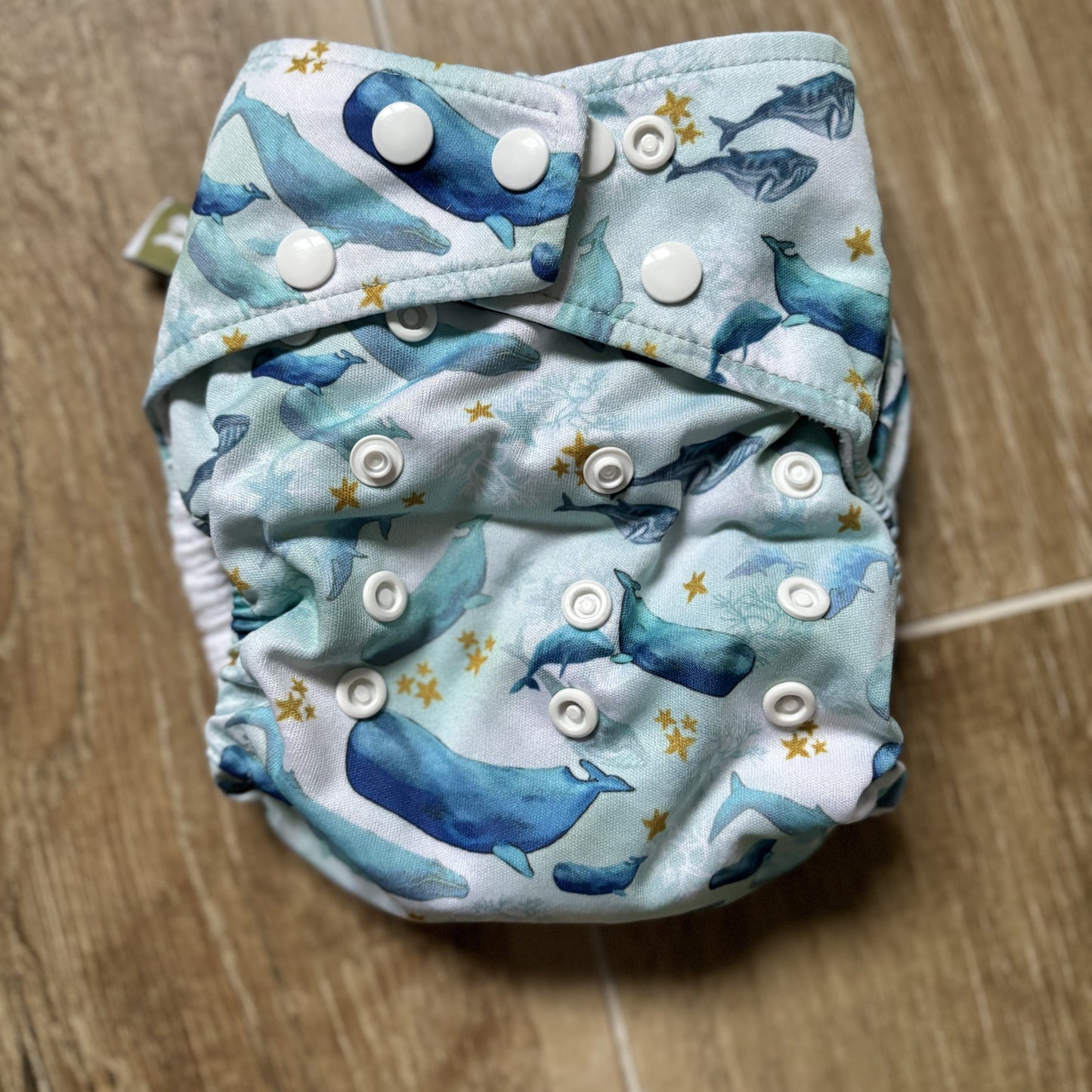 Little Lamb One Size Pocket Nappy including 2 bamboo inserts-Pocket Nappy-Little Lamb-Under the Sea-The Nappy Market